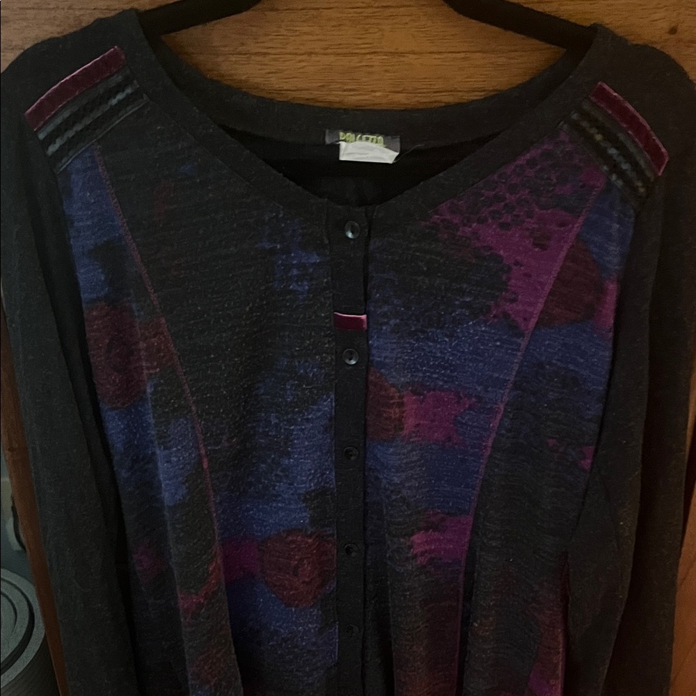 Dolcezza Elegant Black and Purple Women's Tunic